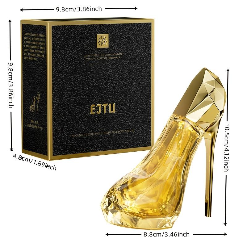 KX Perfumery Glow Twilight Eau de Parfum - Luxurious Gold Bottle with High Heel Design & Fashion de Shopping Handbag
