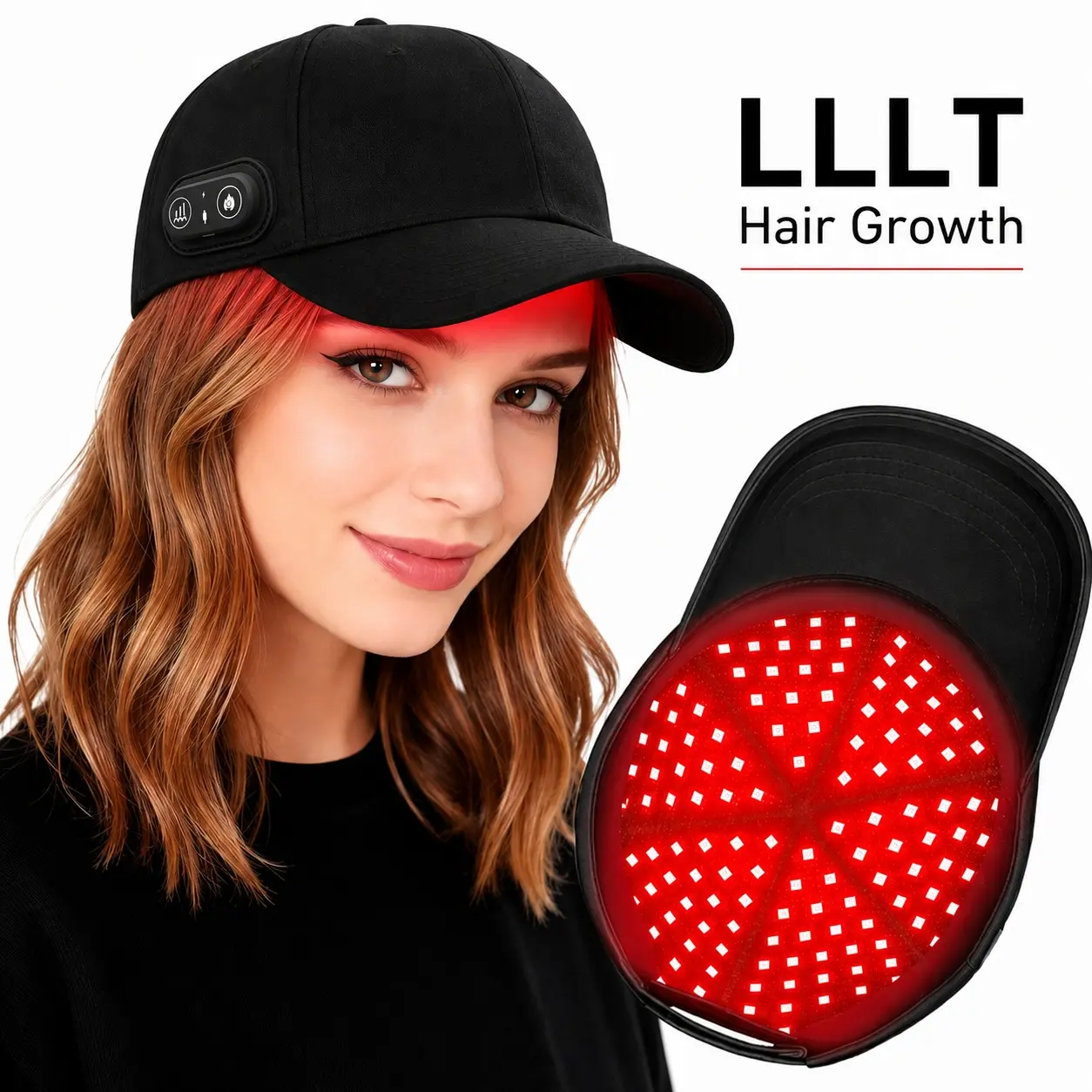 LLLT Red Light Hair Growth Cap - Advanced Hair Products & Hair Growth Products, Best Based Hair Product for Hair Growth & Hairgrowth, Front Cowlick Hair Grown Out, Get My Best Haircut on TikTok Shop