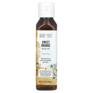 Aura Cacia Body Oil, Sweet Orange, 4 fl oz (118 ml)