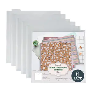 Scrapbook Storage Organizer Folders 12x12 Inch 12 Pack Paper Files with Customizable Tabs Includes 12 Blank White Tabs Top-Loading Heavy-Duty Super Clear Files