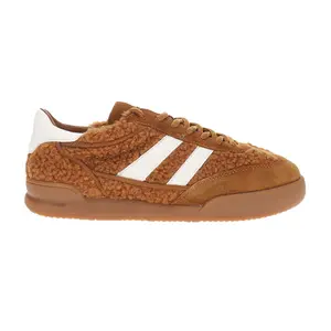 Steve Madden Womens Verdict Fur Lace Up Sneakers Shoes Casual - Brown