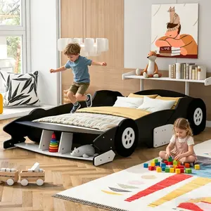 Race Car Design Twin Bed Frame for Kids Bedroom