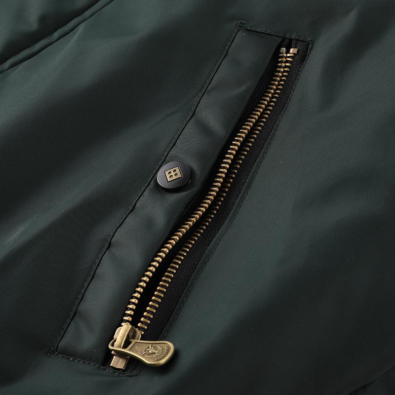 Men's Winter Coat - New Warm Hooded Jacket with Gold Print, Loose Casual Overcoat, Suitable for Cold Weather, Machine Washable, Thick & Comfortable Fleece Lining Menswear Tops