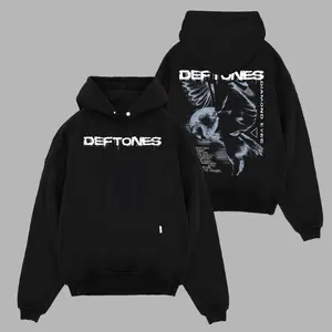 Vintage Deftones Metal Band Long Sleeve Tops - 90s Grunge Aesthetic Sweatshirt, Rock Tour Fit Tee with Pocket, Alternative Band Merch