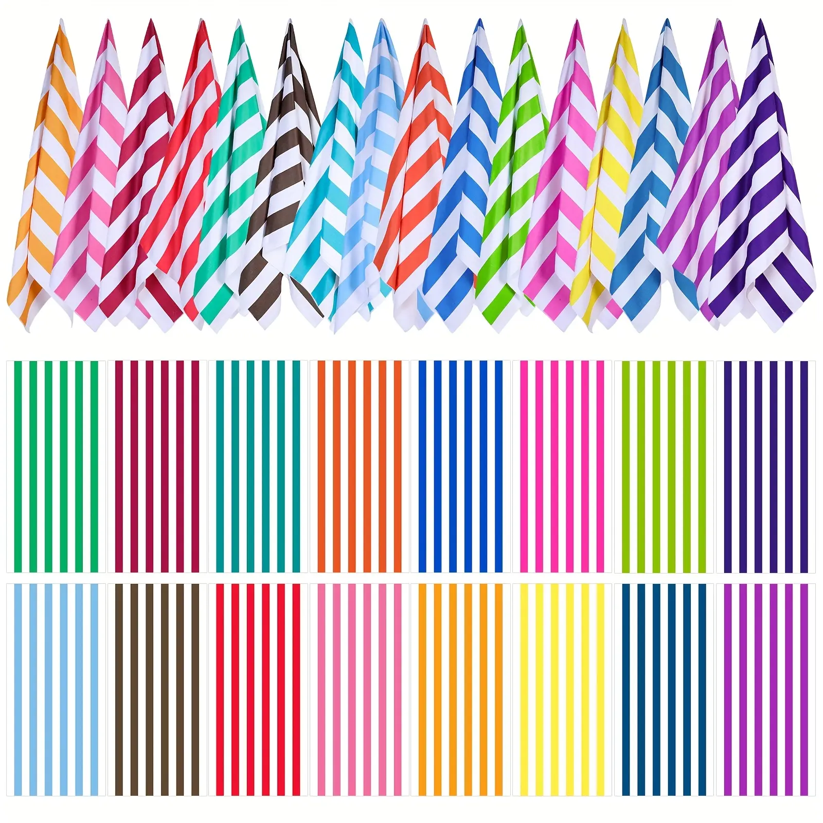 Oversized Microfiber Beach Towel Extra Large 58x28 71x31 inches Quick Dry Pool Towels Set | for Women Men Adult Bath Travel (Assorted Colors, Stripes)