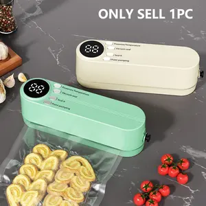 Portable USB Rechargeable Vacuum Sealer Machine, Multi-Functional Automatic Food Sealing System, 1200mah Battery, Includes 5 Bags