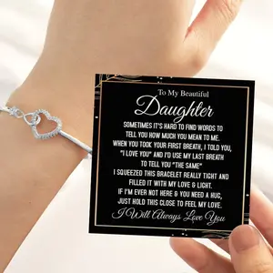 To My Daughter Gift, Jewelry to Daughter, Bracelet For Her, For Graduation Christmas Birthday Present Ideas From Mom and Dad, Unique Gift for Daughter