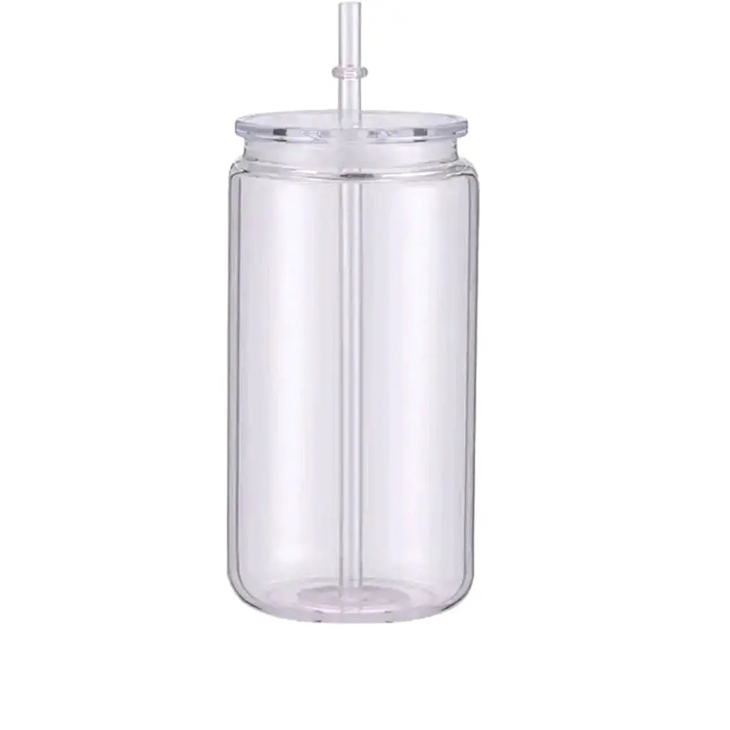 Customized 16 oz Acrylic Cup with Lid and Straw Drinkware