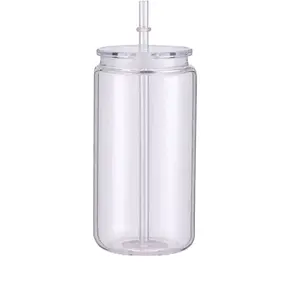Customized 16 oz Acrylic Cup with Lid and Straw Drinkware