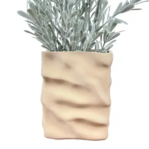 Paper Bag Sack Vase, Papur C Vase, Flower Vase, Crumpled Sack Vase