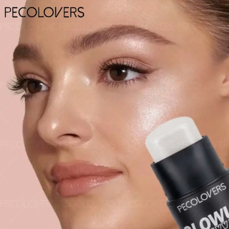 1Pc Multi-Use Makeup Stick - Versatile Face Beauty, Creamy Blendable For Daily & Travel Use, Pink And Brown, Face Cosmetic, Highlighter Balm