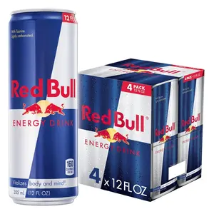 Red Bull Energy Drink with 114mg Caffeine plus Taurine & B Vitamins, 12 Fl Oz, Pack of 4 Cans