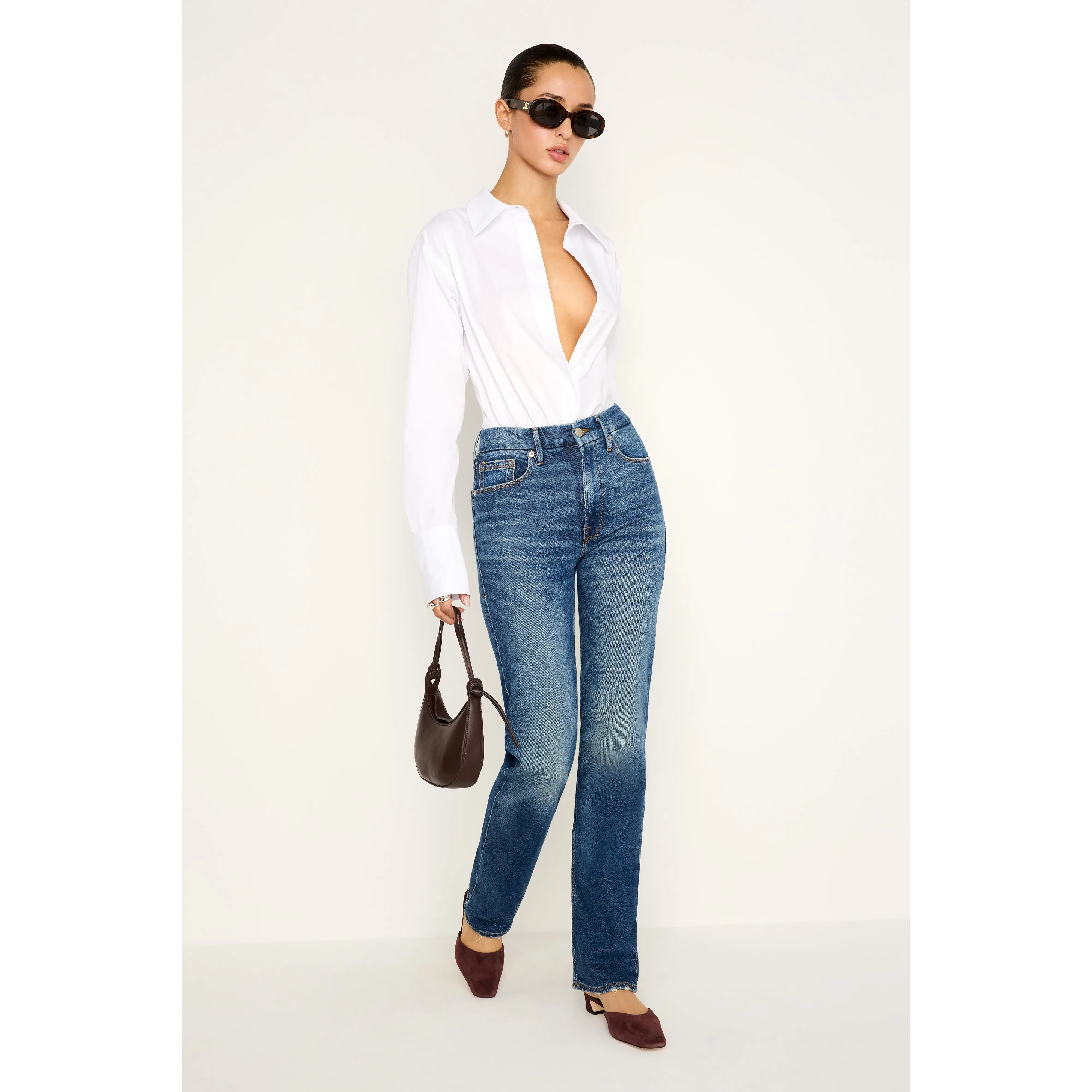 GOOD ICON STRAIGHT JEANS | INDIGO605