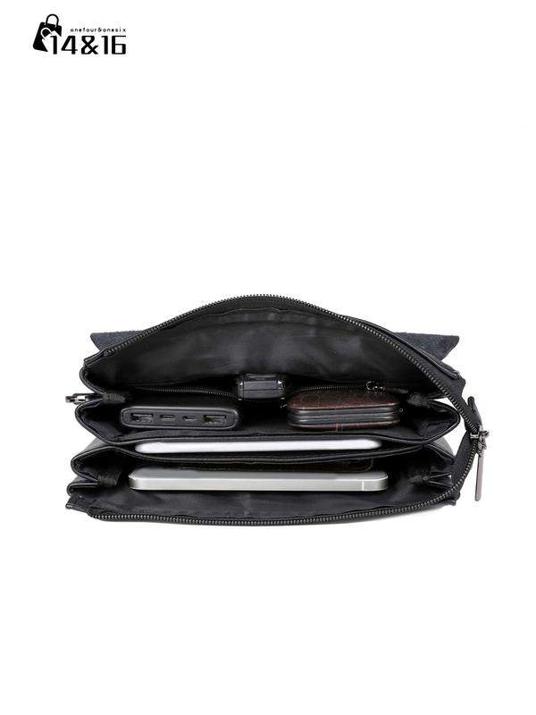 Men's PU Leather Shoulder Bag, Versatile Shoulder Bag, Casual Crossbody Messenger Bag, Multi-Functional Small Storage Pouch, Ideal Gift for Boyfriend