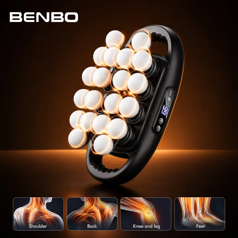 【Pro Max】Deep Tissue Massage Gun, 20-Head Large-Area Full Body Massager with 99 Intensity Levels, 9 Modes, 3000 RPM Brushless Motor, Rechargeable Muscle Massager for Back, Legs, Thighs, Shoulders & Feet