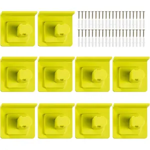 Cybertron Tools  10 Pack Tool Holder Compatible with Ryobi 18V Power Tool Wall Mount Portable Holder Mount Hanger Storage Organizer with Screws Easy Installation for Workshop Garage