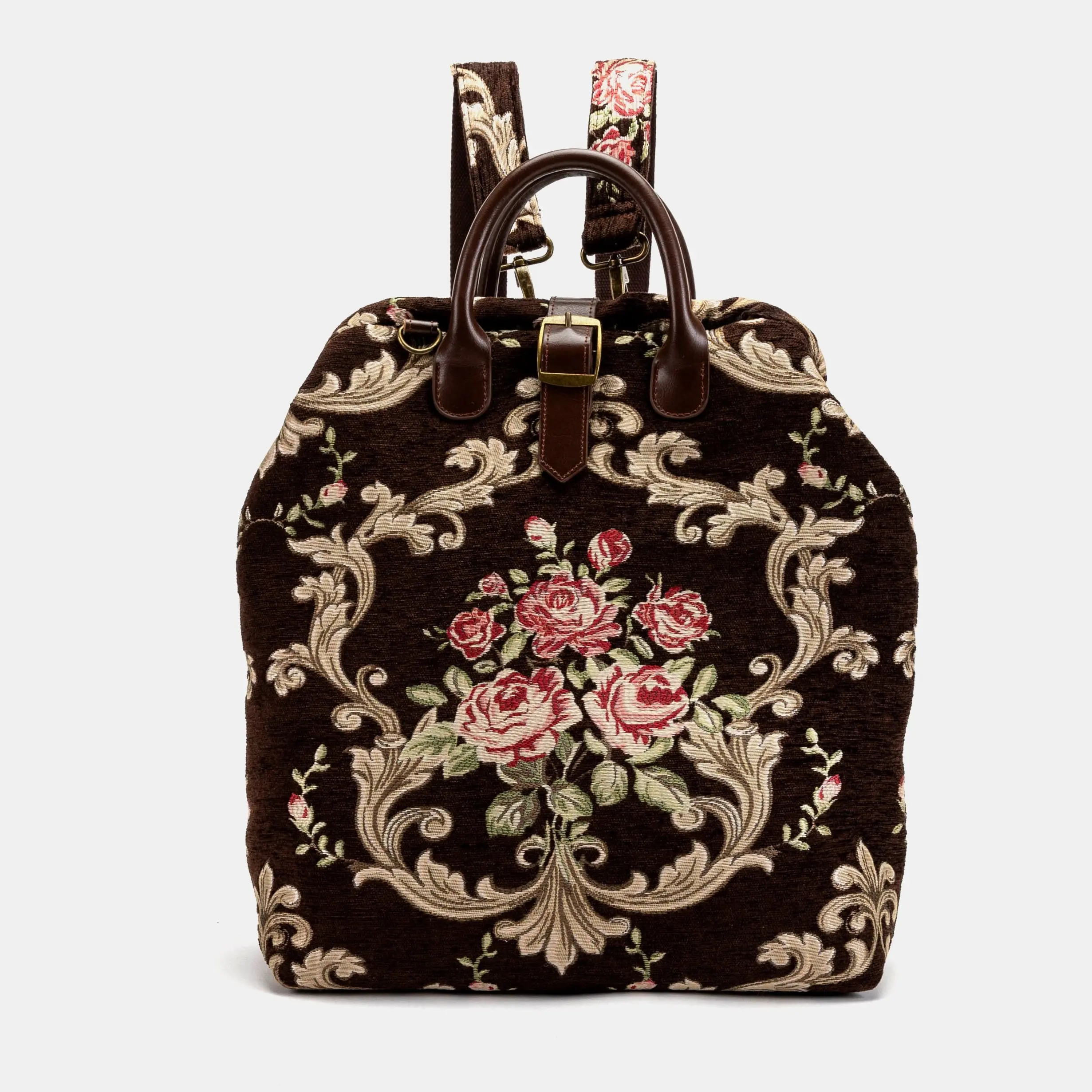 Baroque Garden Brown Carpet Laptop Backpack