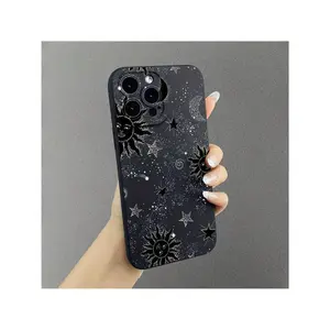 Sun And Moon Pattern TPU Phone Case - Durable & Protective - For IPhone - Stylish Accessory For Teens & Young Adults