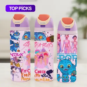 AuraCup 1pc 19/24/32oz Stainless Steel Insulated Tumbler, Insulated Travel Drinkware, KPop Demon Hunters, with Lid and Straw, Keep Hot 12H/Cold 24H, Great for School, Travel or Coffee, Gift for Teens or Pop Culture Fans, Valentine’s Day