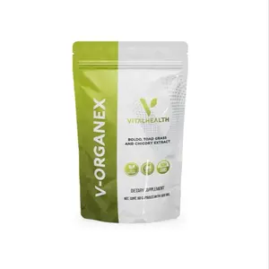 V-Organex VitalHealth | Boldo, Zacate Limón y Achicoria | Apoyo Digestivo y Bienestar Hepático | 60 Cápsulas