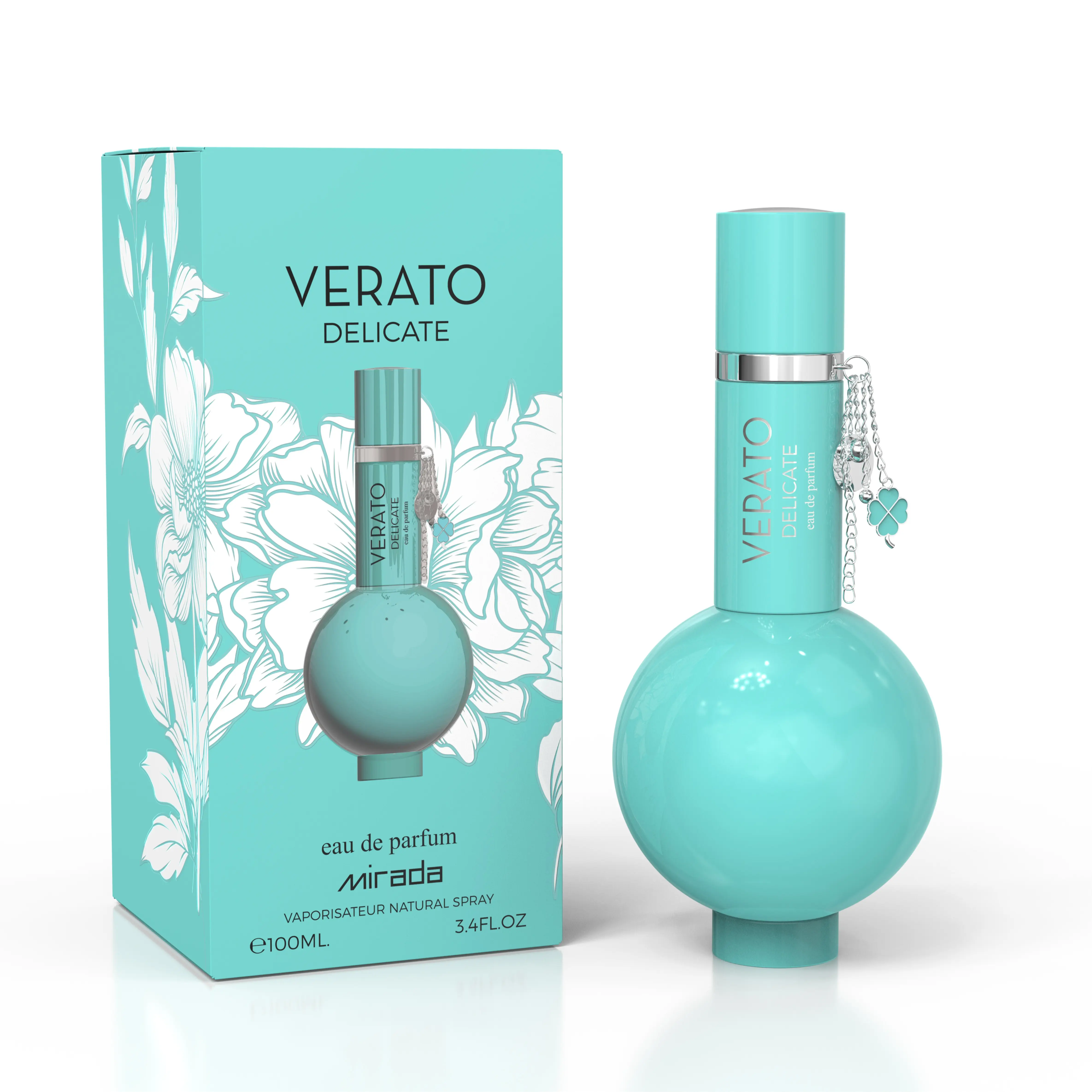Mirada Verato Delicate EDP, Women's Fragrance Single Item, 3.4fl.oz (100ml), Vanilla, 100 Ml Perfume, Musk, Feminine Energy, Everyday Wear, 3 To 3.9 Fl Oz, Spray, Edp Spray