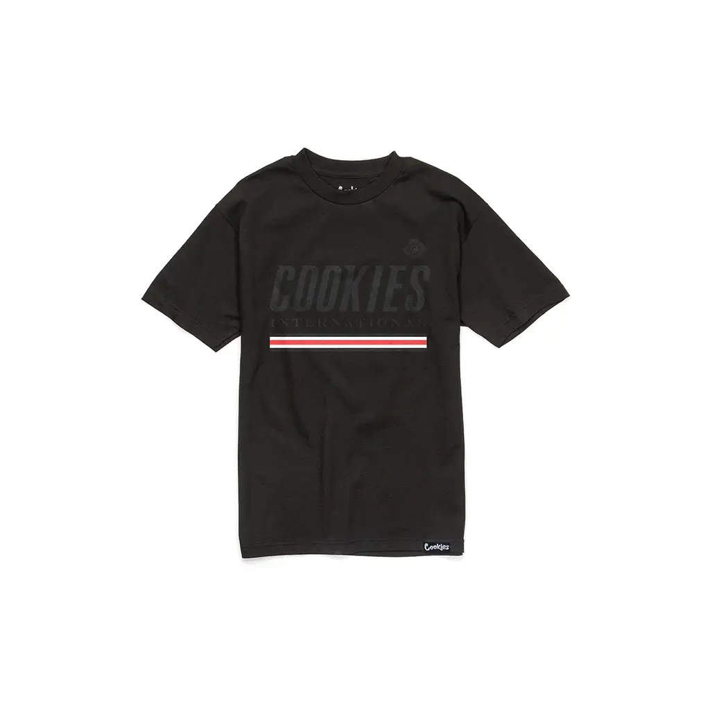 Cookies Men's Shortsleeve Round Neck Tee - Streetwear Short Jersey T-Shirt with Costa Azul Logo, Stitched Hem