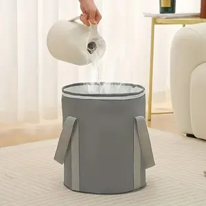 Portable Foldable Foot Bath with Handle - No Electricity Required, Multifunctional for Travel & Camping, Light Blue with Insulated Side Pocket | Zipper Design Foot Spa, Collapsible Foot Bath