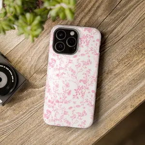Pink Phone Case, Cute Slim Phone Case, Tech Accessories, Trendy iPhone Gift for Her, Top Trendy Phone Cases Phone Cover Hard Case Tough 2-piece Phone Case