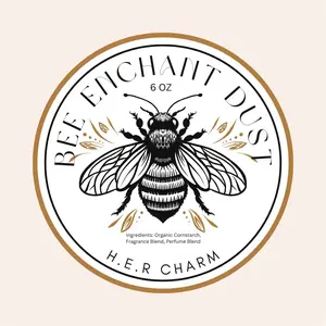 Bee Enchant’s H.E.R Charm Custom Body Dusting Perfume Powder- Scented - Finely Milled powder Talc-Free Fragrance Vanilla Daily- Natural Shower Powder