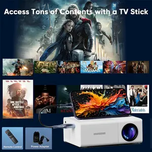 From U.S. Warehouse: Mini Projector, 4K Decoding, Automatic Keystone Correction, 1280×720p, Built-in Speaker, Portable Home Theater for Outdoor Use, Gift