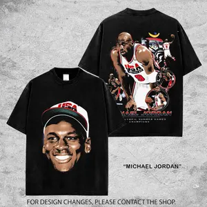 Vintage Michael Jordan Graphic Tee For USA Dream Team. MJ 9  Basketball Streetwear Shirt, Oversized Unisex Fan Tee Gift for Men & Women