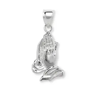 Small Praying Hands Pendant .925 Sterling Silver