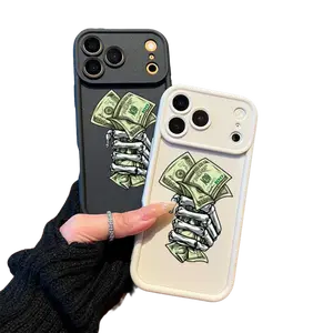 Skeleton Hand Money Phone Case， Edgy Cartoon Style， for iPhone 17 16 15 14 13 12 11 Plus Pro Max， Cool Present. c2 Protection