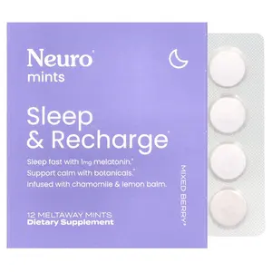 NeuroGum NeuroMints, Sleep & Recharge, Mixed Berry, 6 Packs, 12 Meltaway Mints Each