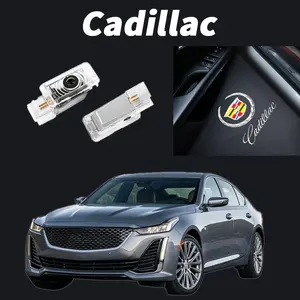 2Pcs Car Logo Welcome Light Projectors Programmable LED Sign for Car Business car door light for Cadillac accessories