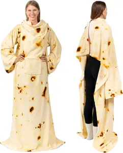 Wearable Blanket with Sleeves for Adult Women Men, Cozy Fleece Warm Wrap Throw with Arms, Gifts for Christmas, Wife