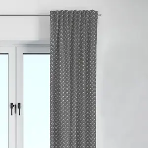 Bacati - Single Light Filtering Curtain Panel Arrows Grey/White