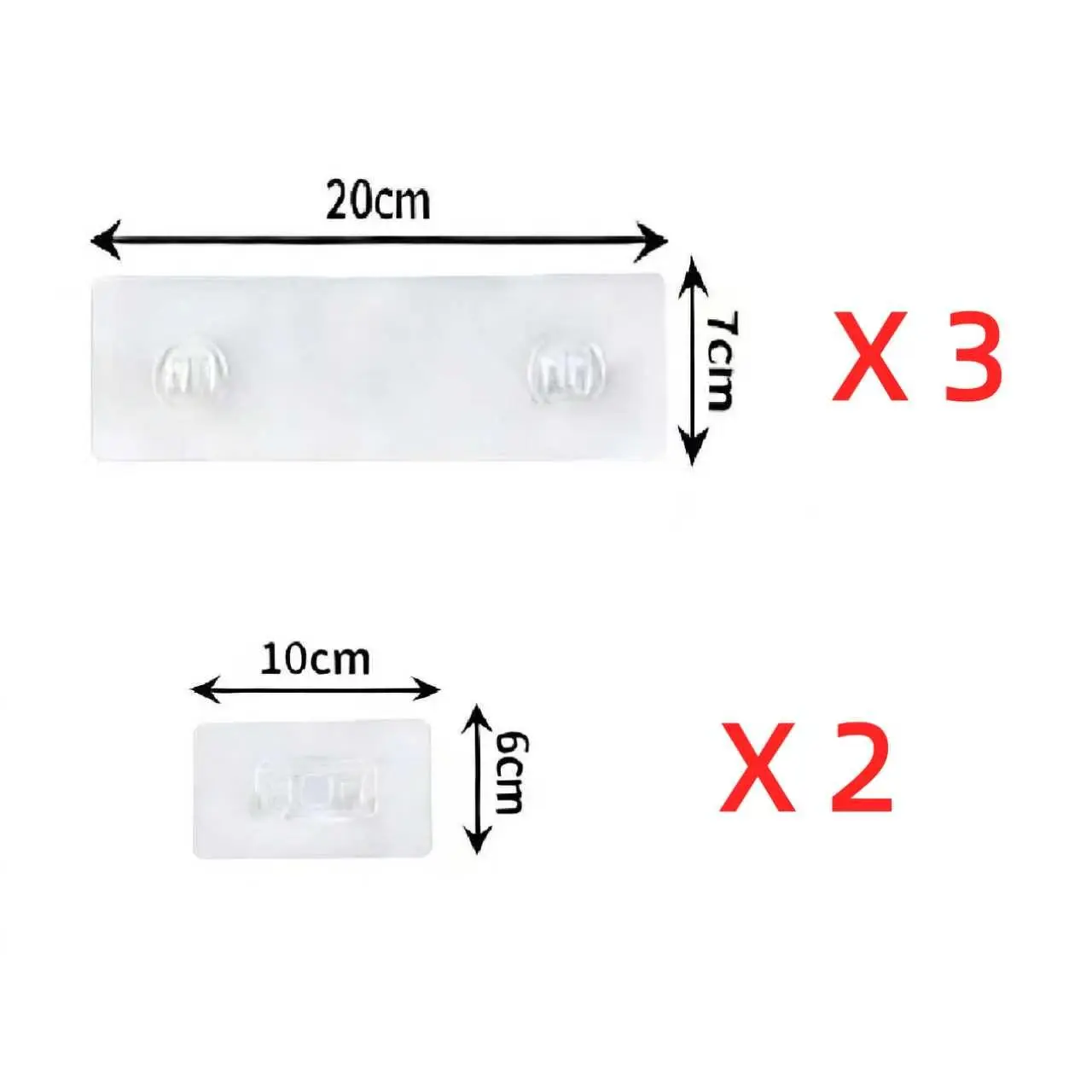1pc Nail-Free Glueless Adhesive Pad - Strong Adhesion Home Supplies Accessory, Multifunctional for Glueless Hold of Storage Racks, Hooks & Rails