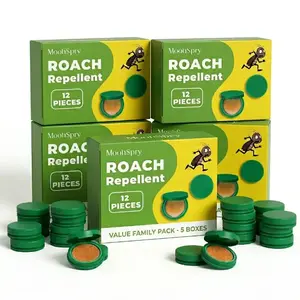 Roach Repellent Kit, 60 Pieces Powerful Gel Effective Bait Exterminator for Indoor Multi-Surface Pest Control with Microfiber Floor Mop Summer Essentials Home Care Products Cockroach Long-Lasting Protection,summerwins
