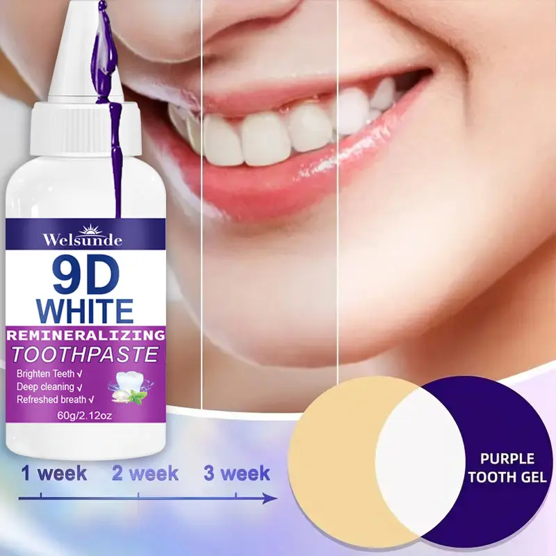 2PCS 60g Enamel-Safe Brighten Teeth Whitening Toothpastes, Natural Ingredient, Mint Fresh Breath, Gentle for Sensitive Teeth, Smoke & Coffee Stain Removal, Fluoride-Free Gum Protection, Probiotic Boost, At-Home Dental Care
