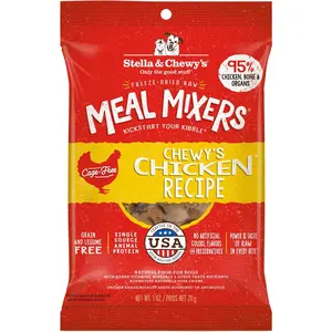 Stella & Chewy's Freeze-Dried Raw Chicken Meal Mixers- Dog Food Topper and Mixer - Made with 95% Cage-Free Chicken, Organs & Bone - Perfect for Picky Eaters - Grain-Free - 1oz