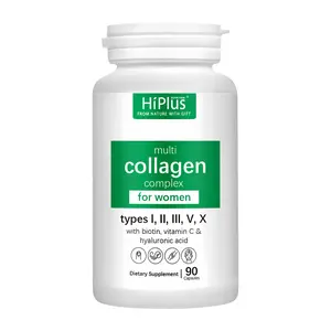 HiPlus Women's 5‑in‑1 Multi‑Collagen Capsules — Supports Skin, Hair & Nail Health