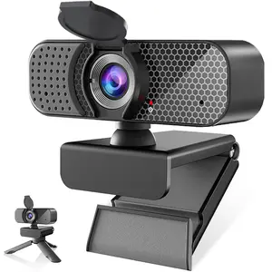 KEMEIV 1080P HD Webcam with Noise Reduction Microphone & Privacy Cover, USB Plug & Play Camera for PC/Laptop, Clear Video for Zoom Meetings, Online Classes, Remote Work Audio Streaming Card Compact