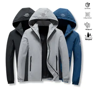 Men's Autumn & Winter Outdoor Adventurer Windproof Hooded Lightweight Casual Fashion Jacket, Suitable for Commuting & Everyday Wear, Outdoor Travel & Mountain Climbing, Perfect as a Gift