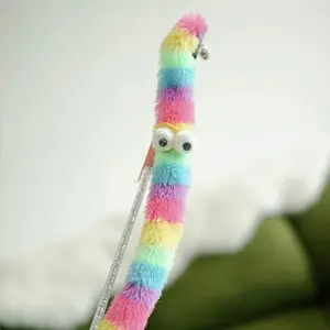 Interactive Long Fuzzy Cat Wand with Bell & Eyes