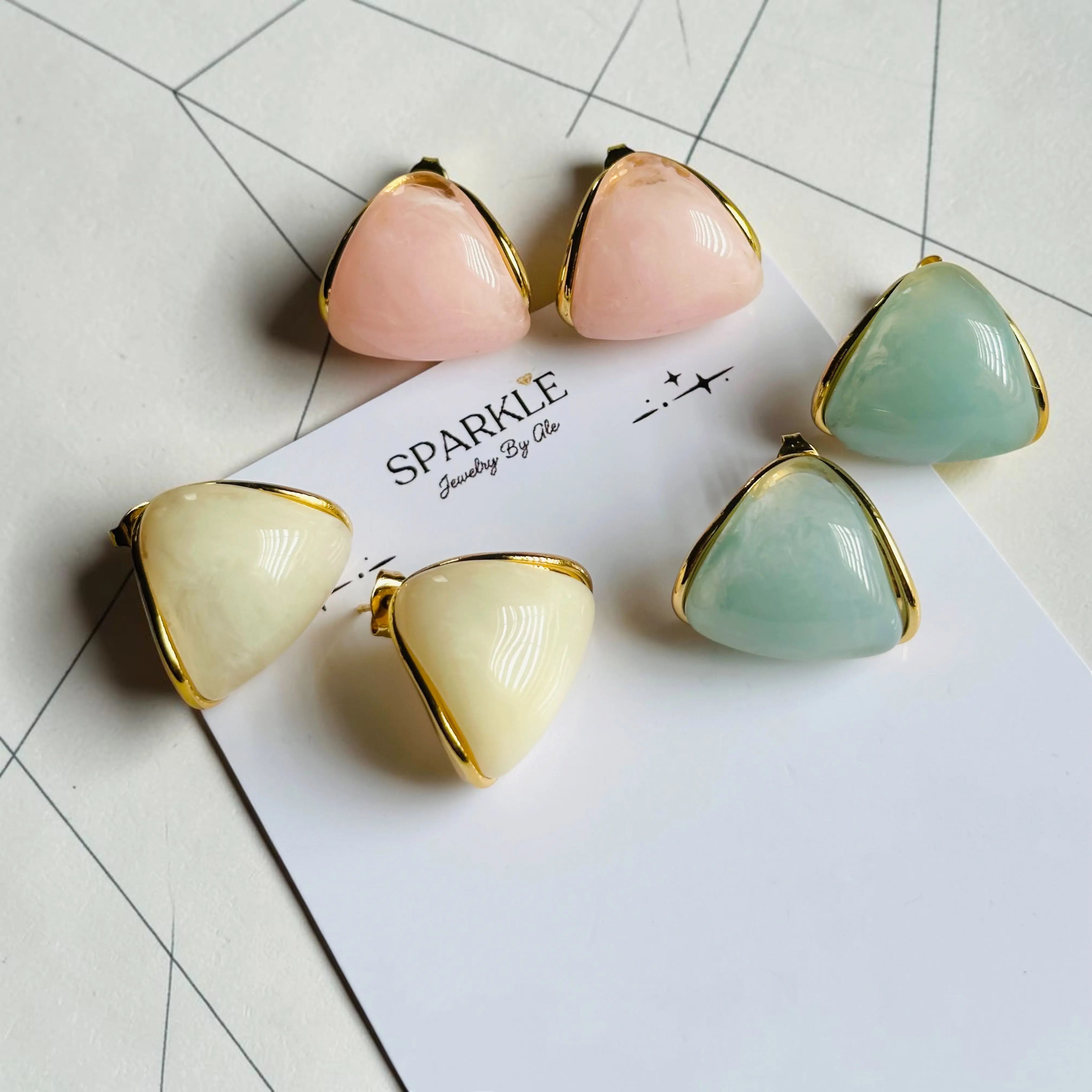 Rosé Gold Stud Earrings | Stainless Steel 18k | 0.90”