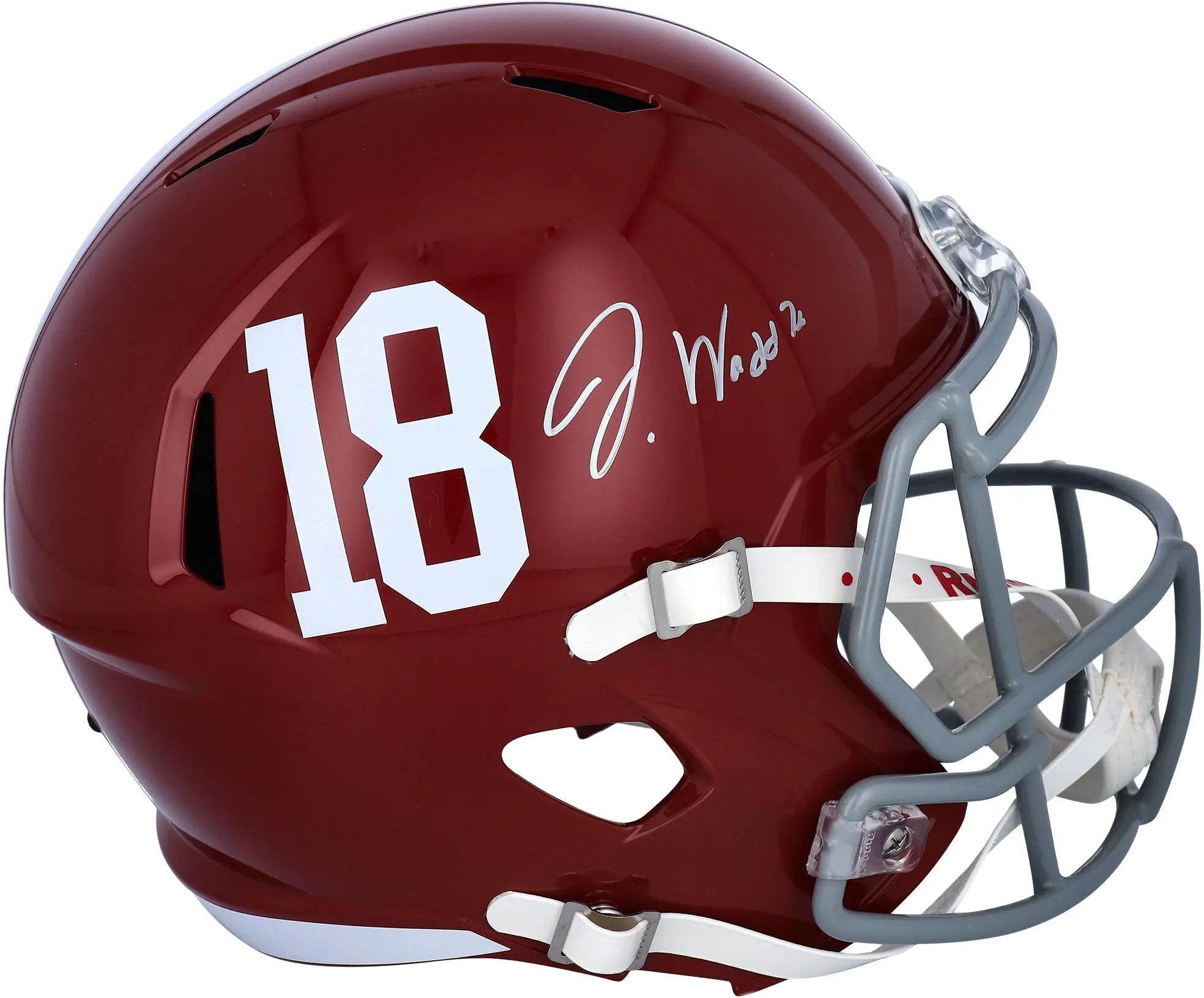 Jaylen Waddle Alabama Crimson Tide Autographed Riddell Speed Replica Helmet - Fanatics Authentic Certified