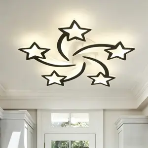 Modern LED Ceiling Light, Embedded Fixture, 5 Stars, Suitable for Living Room, Kids' Bedroom, Baby Room, Dining Room, Hallway, Home Decor Light