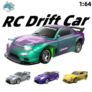 1/64 RC Drift Car – Nissan GTR R35 & Mazda RX-7, Detachable Body, Proportional Control, Professional Drift System, Dual-Speed Mode, Sporty LED Lights, USB Rechargeable – Perfect Birthday Gift for Kids & Boyfriend & RC Car Collectors