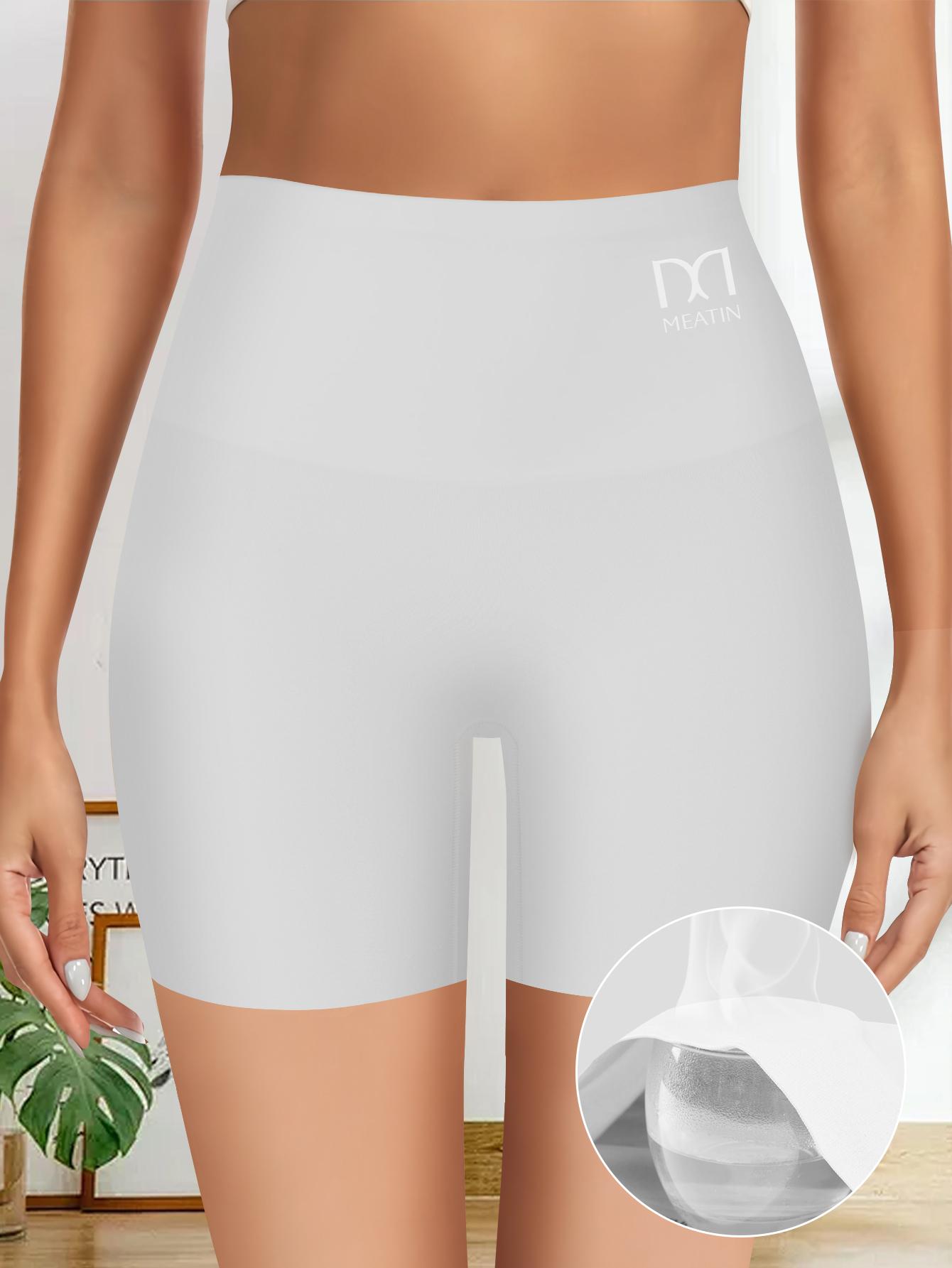 QUASTI 4PCS Women's High-Waist Shapewear Shorts – Elegant Solid-Color Sculpting Design, Premium 77% Polyamide Fabric for Silky Comfort, Seamless Tummy Control Shorts for Confident Everyday Wear